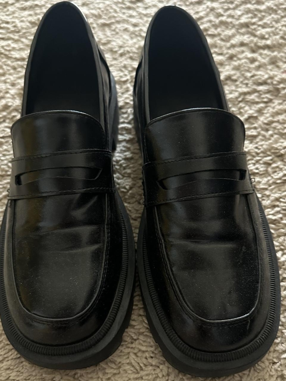 Black Slip-On Penny Loafers - Classic  Women's 8.5